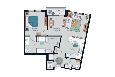 Society at Laurens A15 Floor Plan
